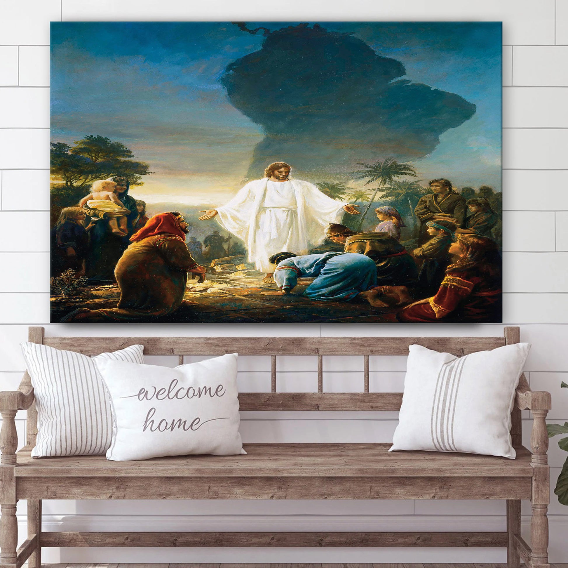 The Bible And The Book Of Mormon Testify Of Christ Canvas Wall Art - Christian Canvas Pictures - Religious Canvas Wall Art