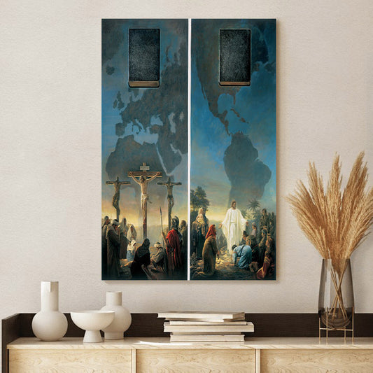 The Bible and the Book of Mormon Testify of Christ Canvas Wall Art - Religious Canvas Wall Art - Christian Paintings For Home