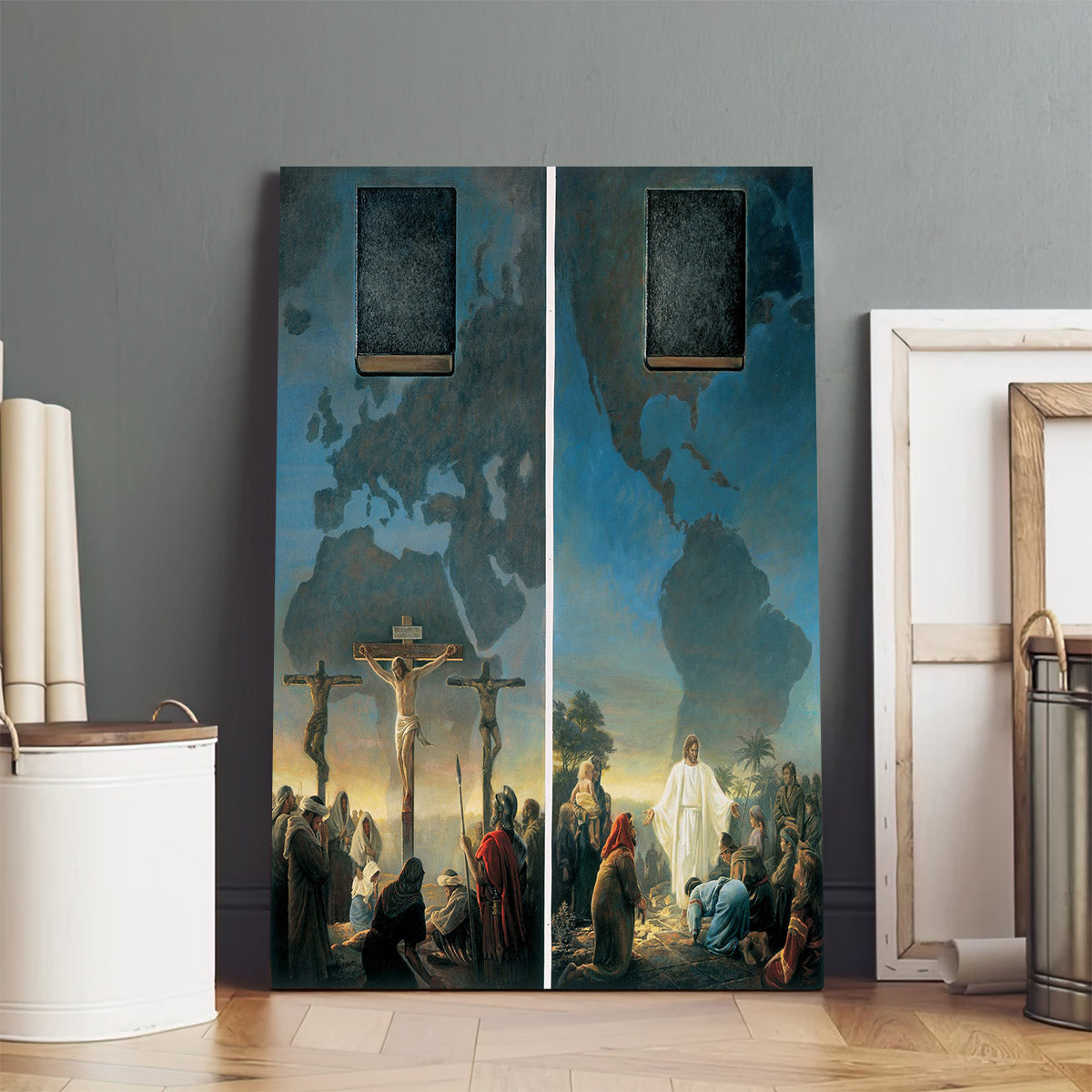 The Bible and the Book of Mormon Testify of Christ Canvas Wall Art - Religious Canvas Wall Art - Christian Paintings For Home