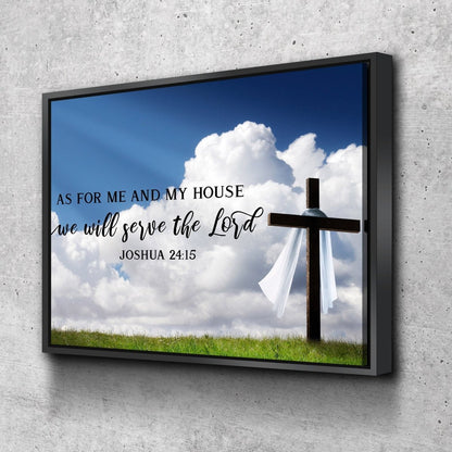 The Breeze As For Me And My House We Will Serve The Lord Wall Art - Christian Canvas Wall Art