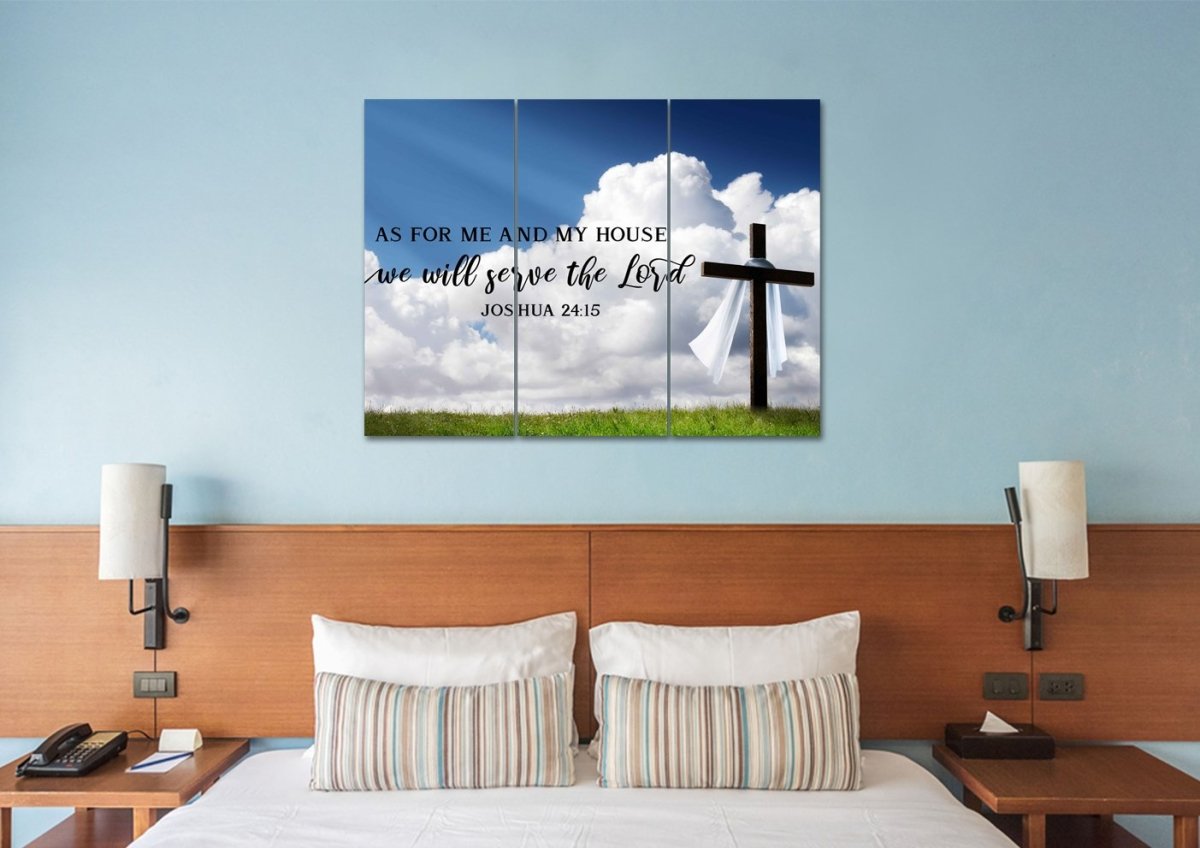 The Breeze As For Me And My House We Will Serve The Lord Wall Art - Christian Canvas Wall Art