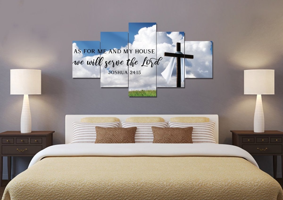 The Breeze As For Me And My House We Will Serve The Lord Wall Art - Christian Canvas Wall Art