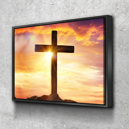 The Bright Cross Wall Art - Christian Canvas Wall Art