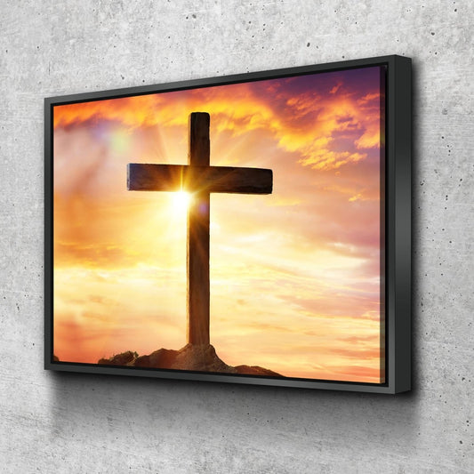 The Bright Cross Wall Art - Christian Canvas Wall Art
