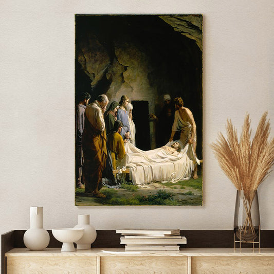 The Burial Of Jesus Canvas Wall Art - Christan Wall Decor