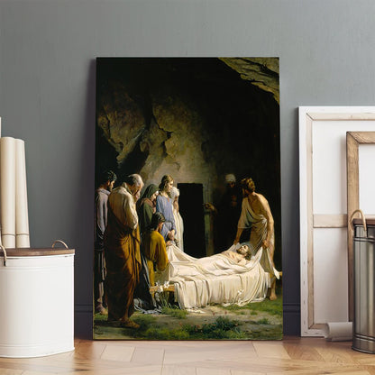 The Burial Of Jesus Canvas Wall Art - Christan Wall Decor