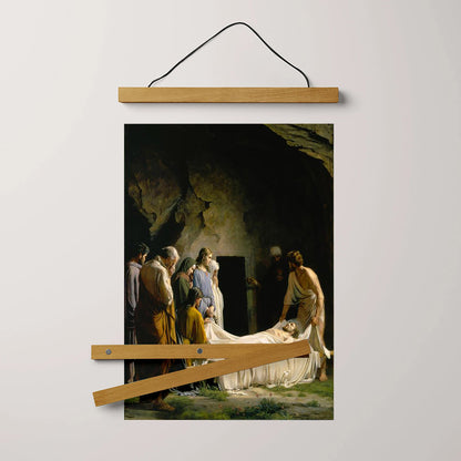 The Burial Of Jesus Hanging Canvas Wall Art - Christan Wall Decor - Religious Canvas