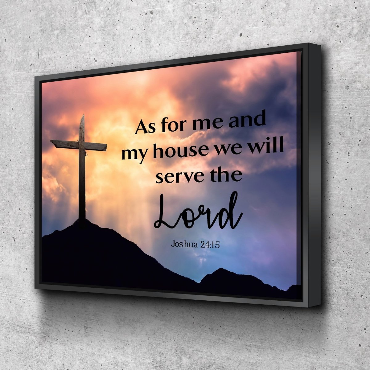 The Clouds As For Me And My House We Will Serve The Lord Wall Art - Christian Canvas Wall Art