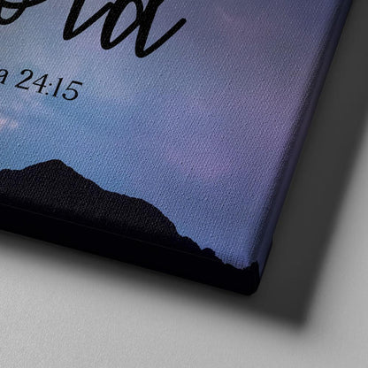 The Clouds As For Me And My House We Will Serve The Lord Wall Art - Christian Canvas Wall Art