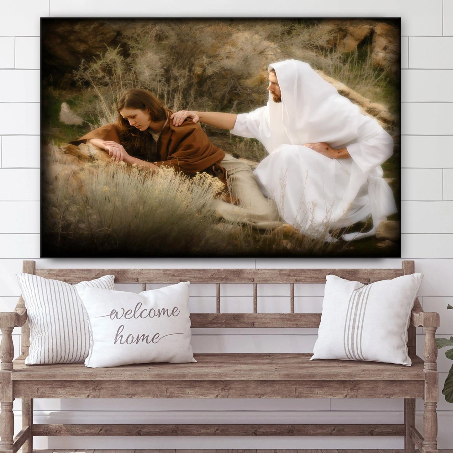 The Comforter Canvas Wall Art - Jesus Picture - Christian Wall Decor
