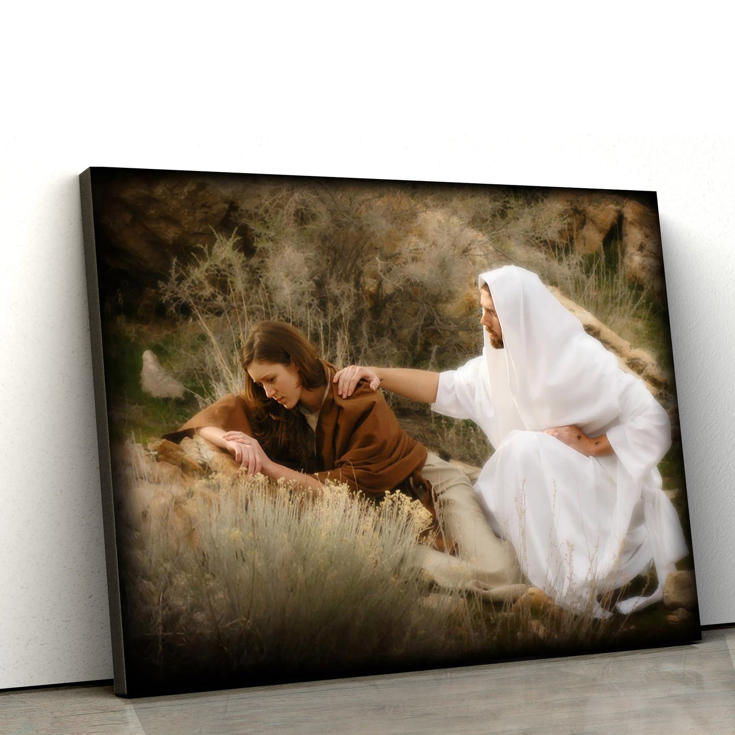 The Comforter Canvas Wall Art - Jesus Picture - Christian Wall Decor