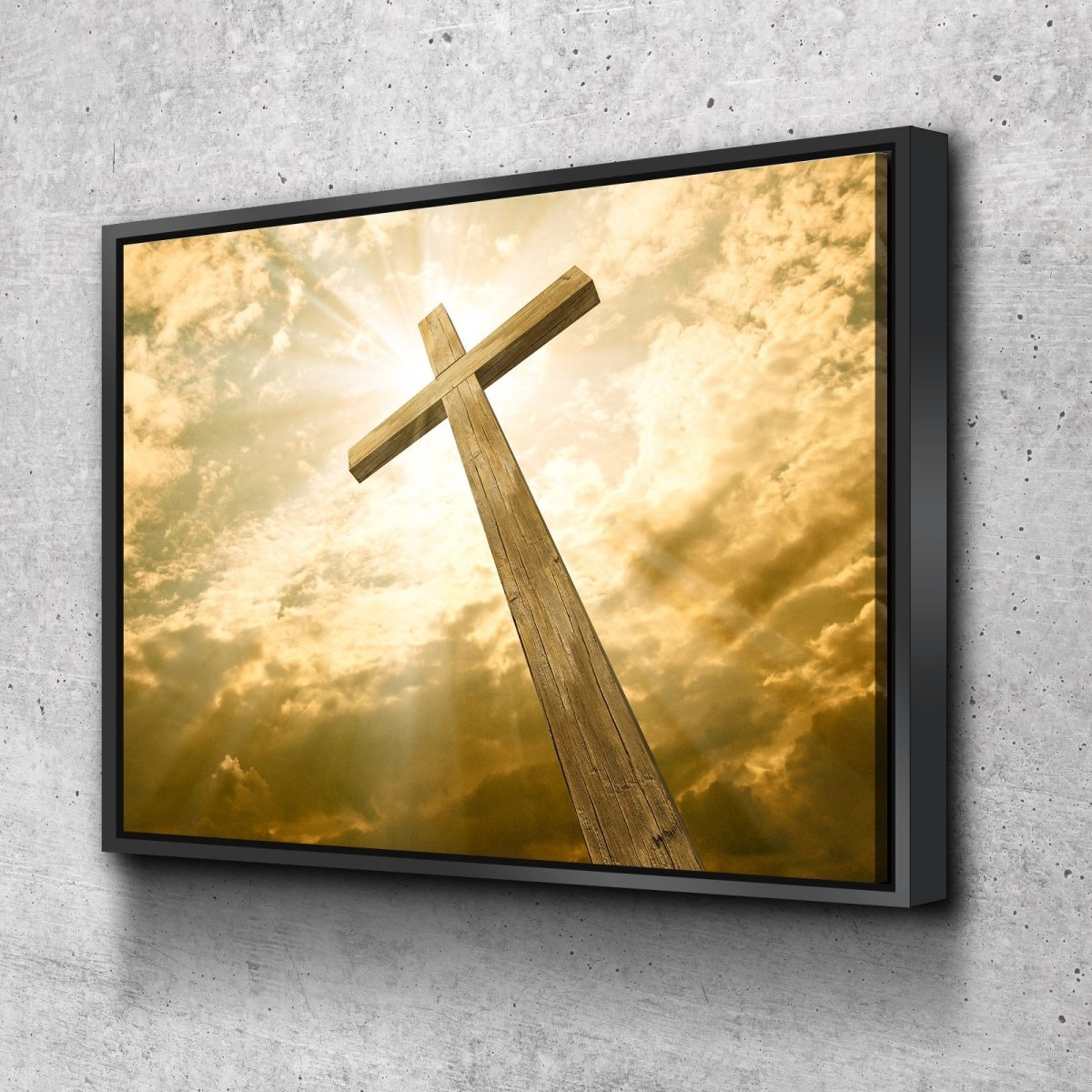 The Cross Facing God's Love Canvas - Christian Canvas Wall Art