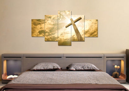 The Cross Facing God's Love Canvas - Christian Canvas Wall Art