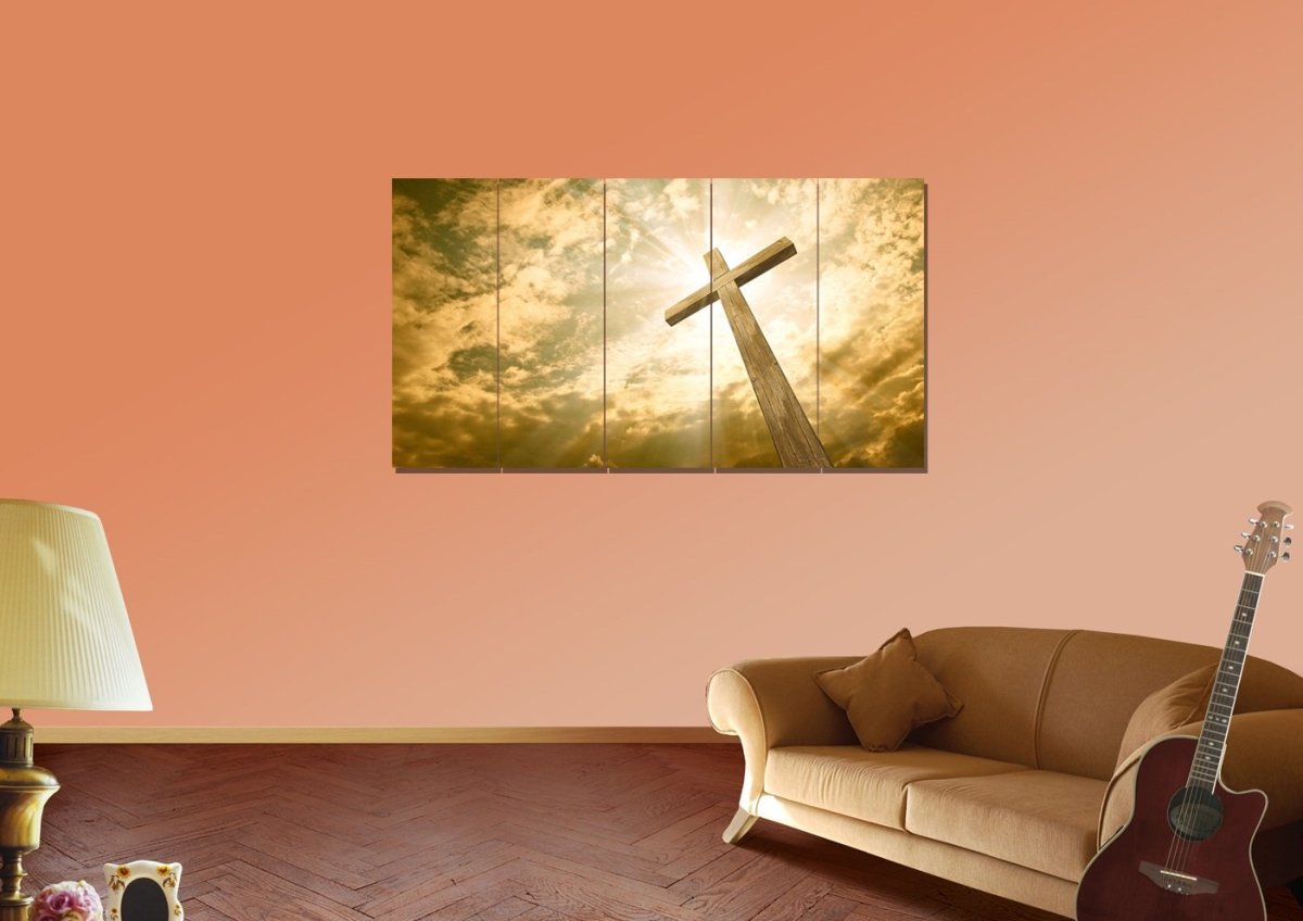 The Cross Facing God's Love Canvas - Christian Canvas Wall Art