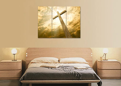 The Cross Facing God's Love Canvas - Christian Canvas Wall Art