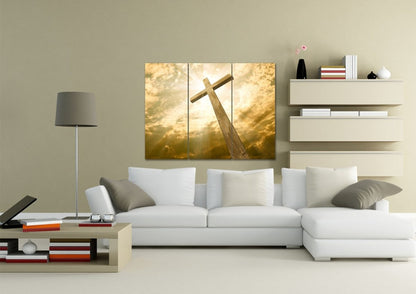 The Cross Facing God's Love Canvas - Christian Canvas Wall Art