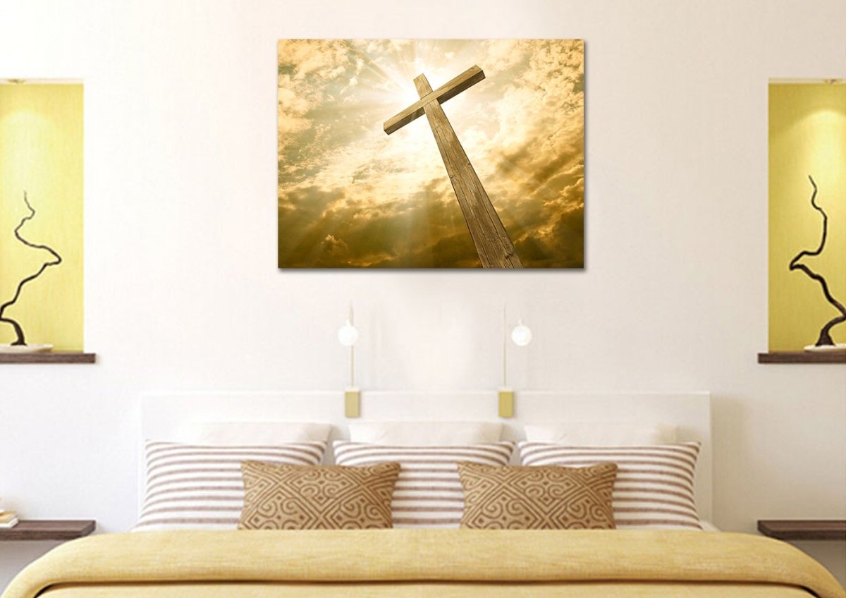 The Cross Facing God's Love Canvas - Christian Canvas Wall Art