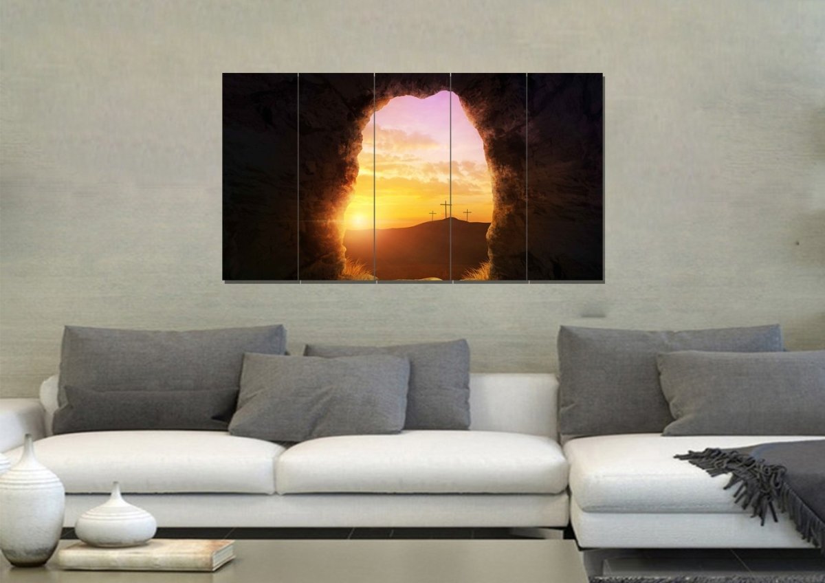 The Cross From Jesus' Burial Tomb Wall Art - Christian Canvas Wall Art
