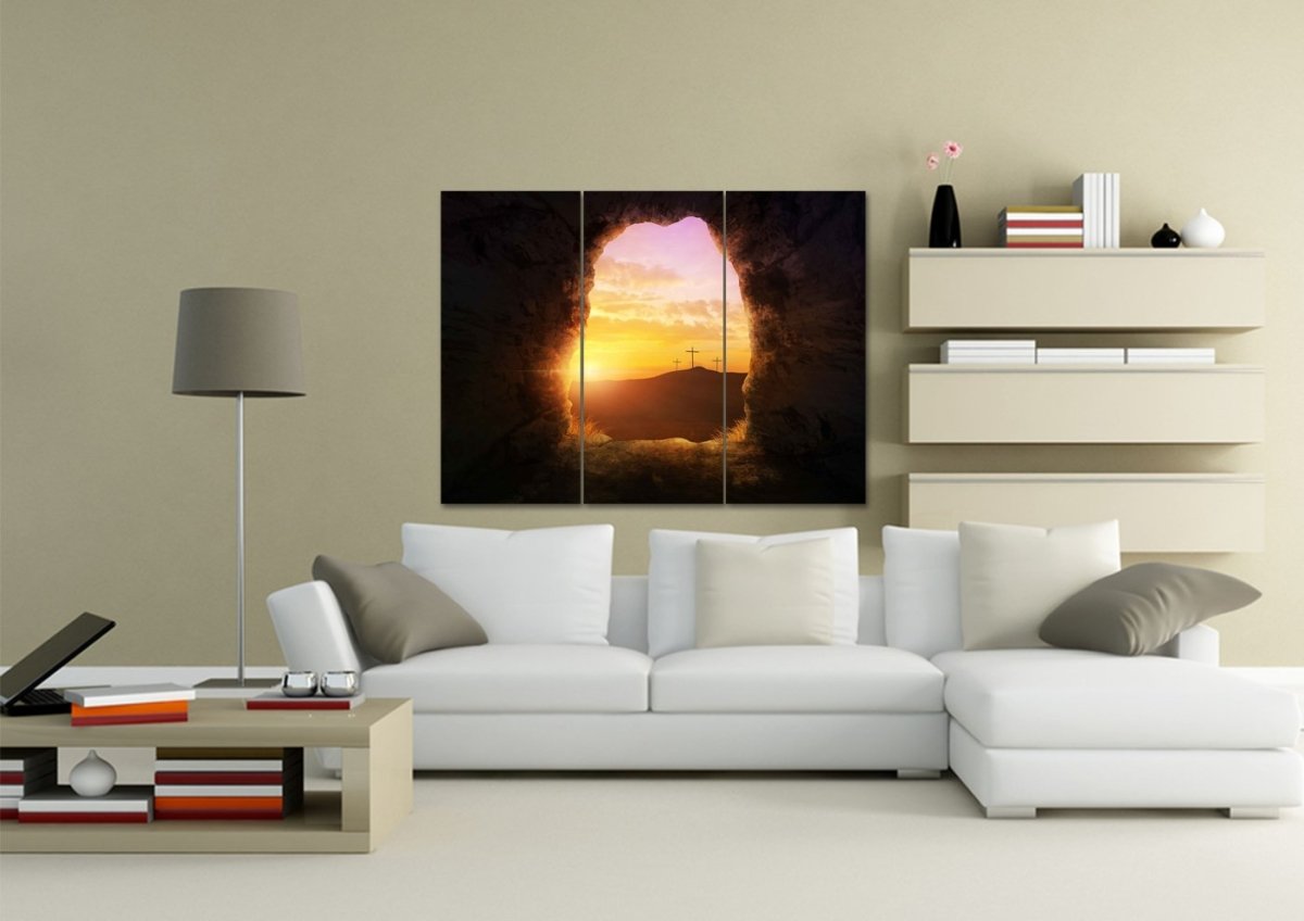 The Cross From Jesus' Burial Tomb Wall Art - Christian Canvas Wall Art