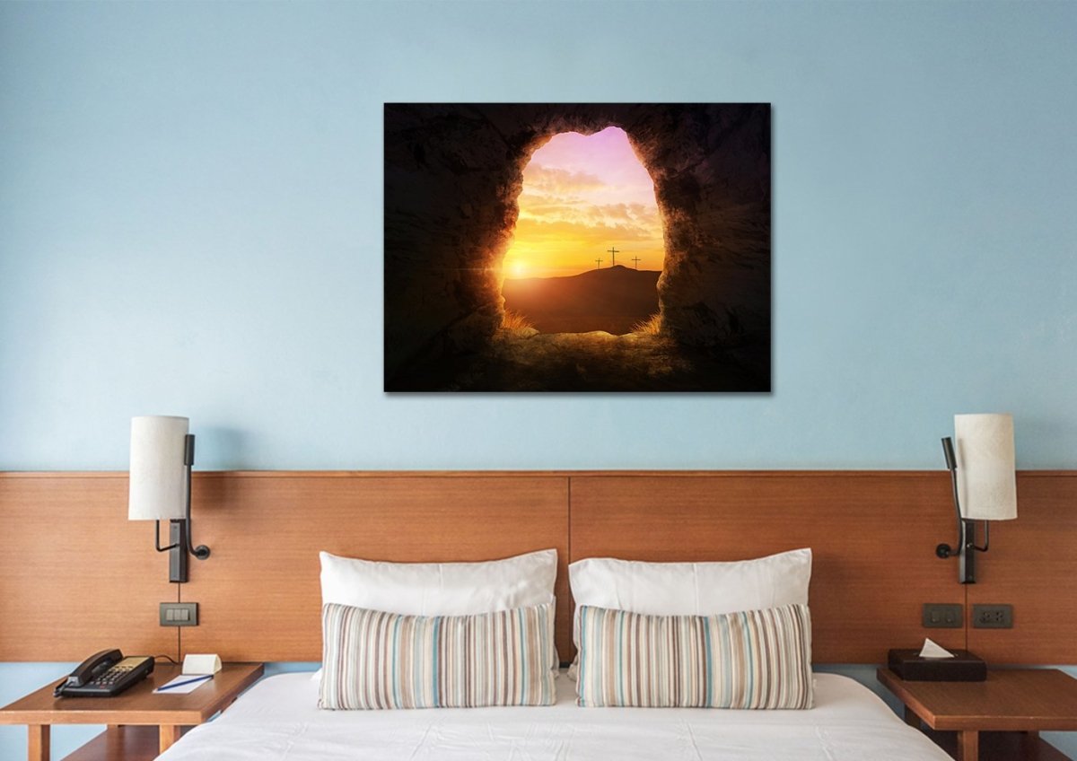 The Cross From Jesus' Burial Tomb Wall Art - Christian Canvas Wall Art