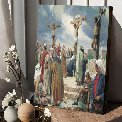 The Crucifixion Canvas Pictures - Religious Wall Art Canvas - Christian Paintings For Home
