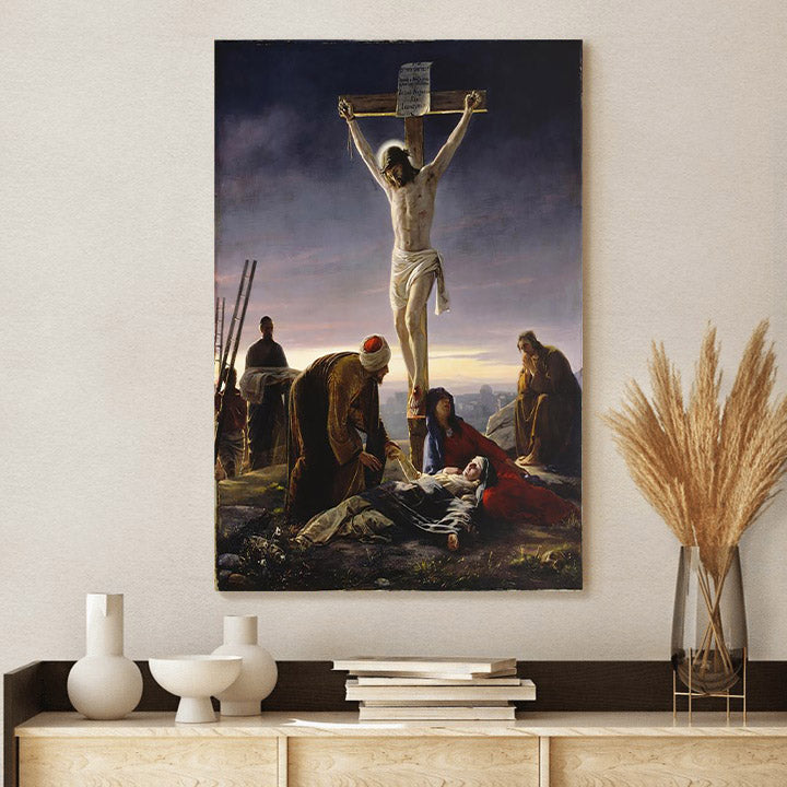The Crucifixion Canvas Wall Art - Christan Wall Decor