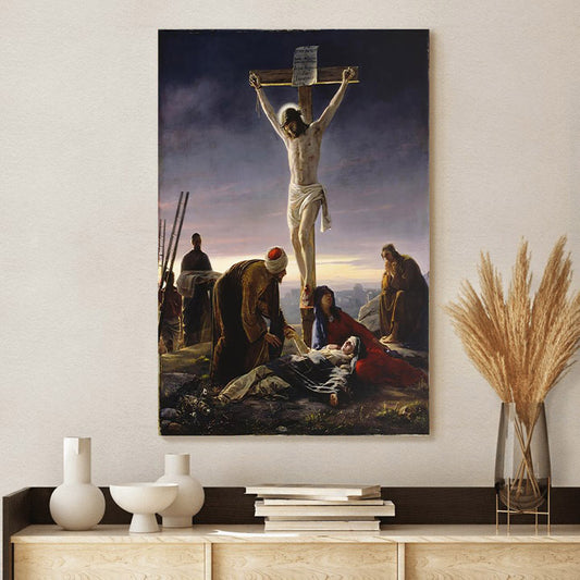 The Crucifixion Canvas Wall Art - Christan Wall Decor