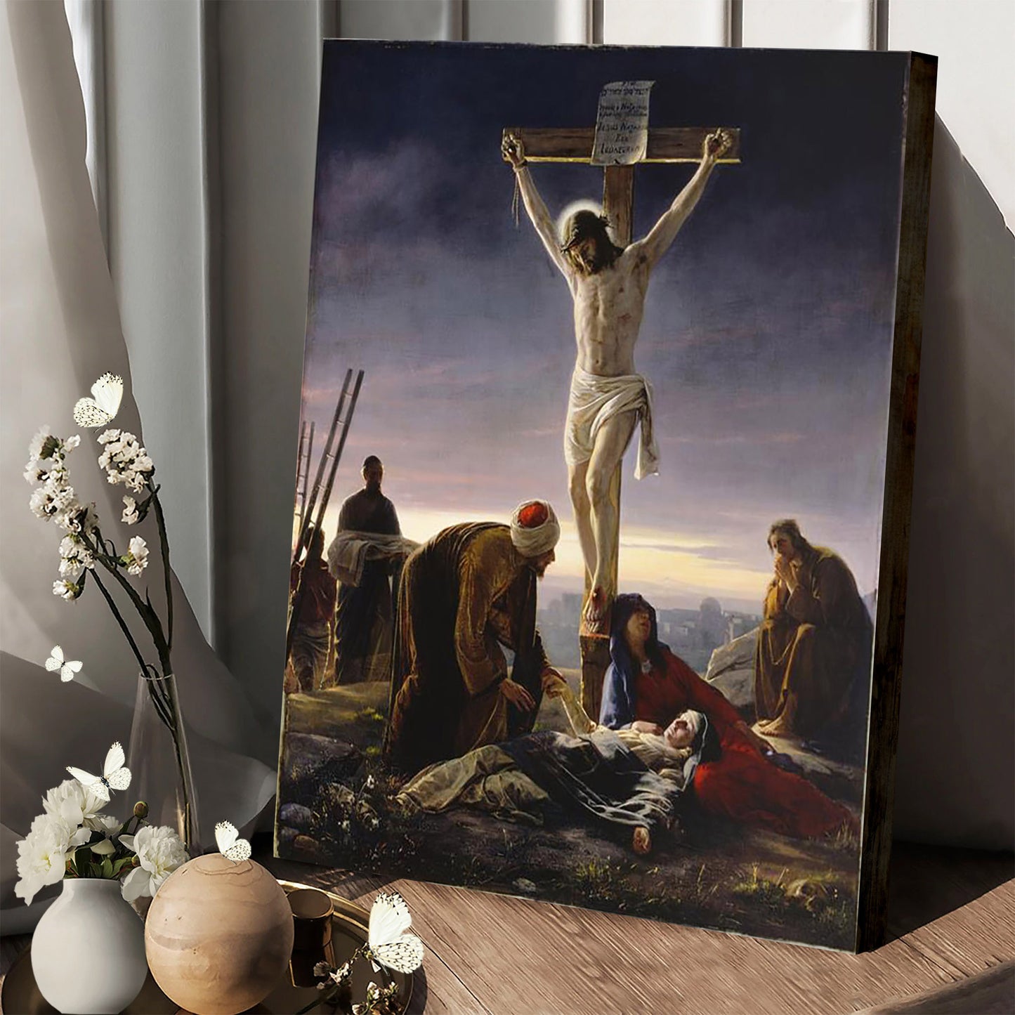 The Crucifixion Canvas Wall Art - Christan Wall Decor