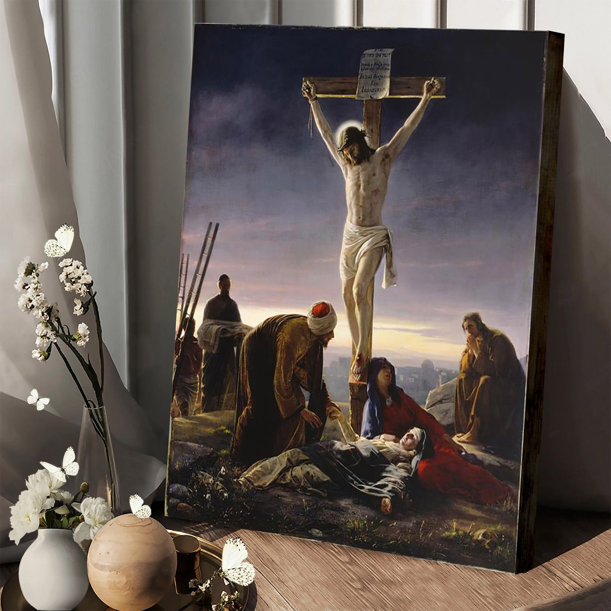 The Crucifixion Canvas Wall Art - Christan Wall Decor
