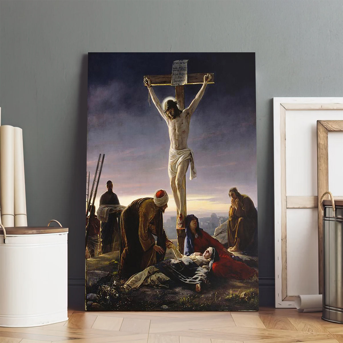 The Crucifixion Canvas Wall Art - Christan Wall Decor