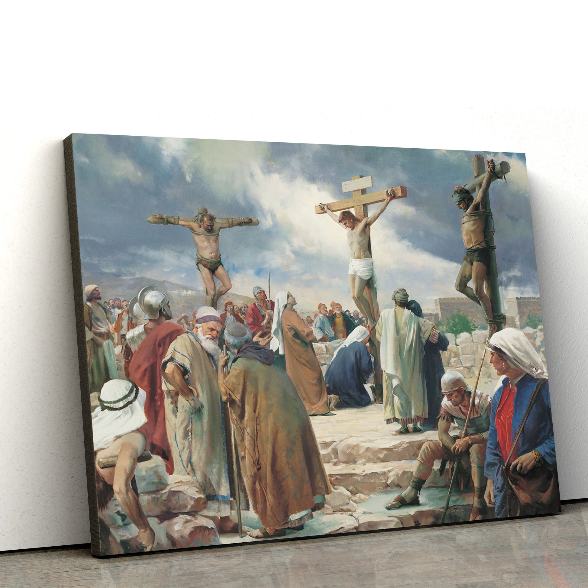 The Crucifixion Canvas Wall Art - Easter Wall Art - Christian Canvas Wall Art