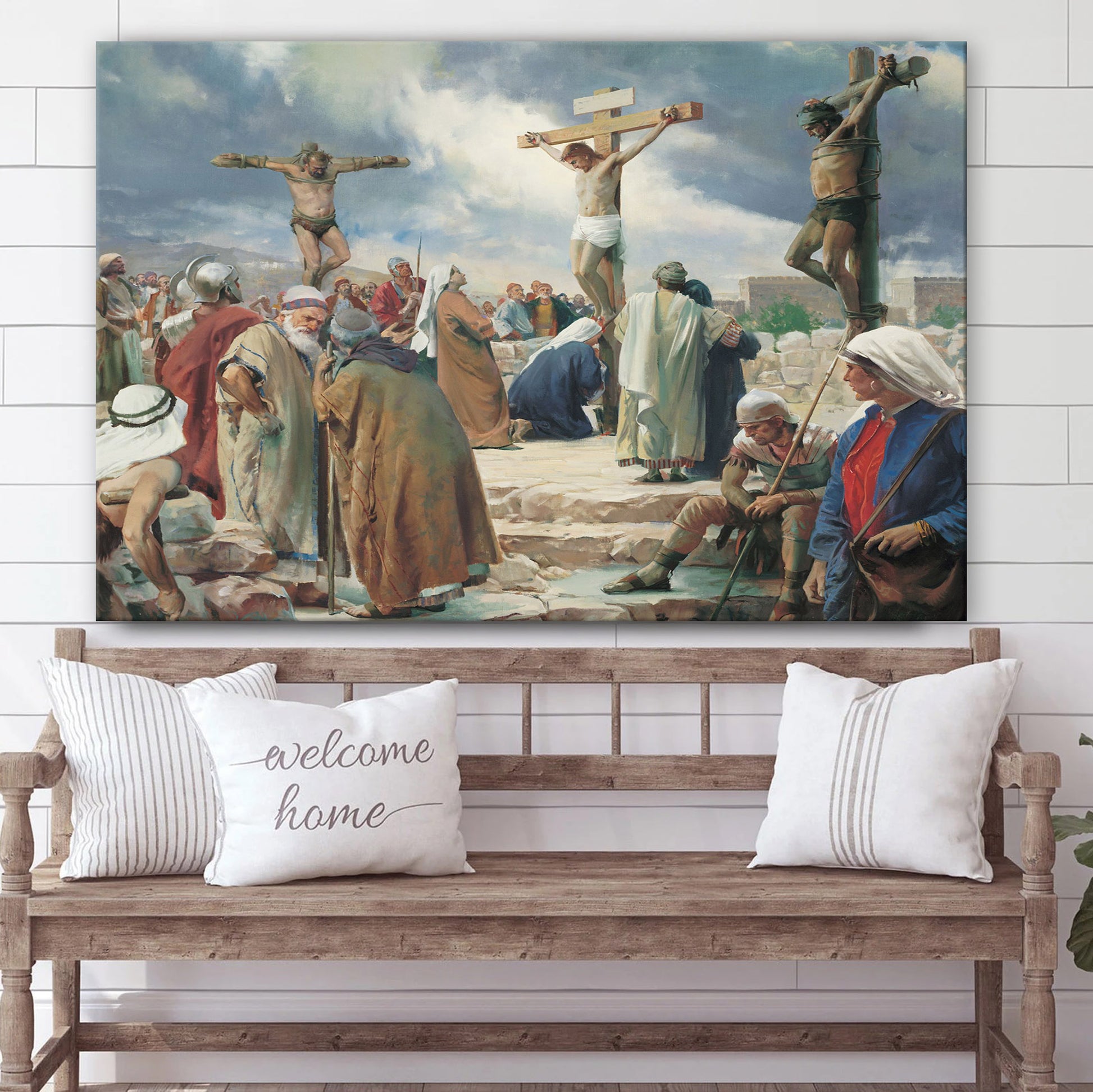 The Crucifixion Canvas Wall Art - Easter Wall Art - Christian Canvas Wall Art