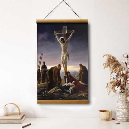 The Crucifixion Hanging Canvas Wall Art - Christan Wall Decor - Religious Canvas