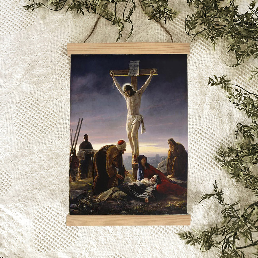 The Crucifixion Hanging Canvas Wall Art - Christan Wall Decor - Religious Canvas