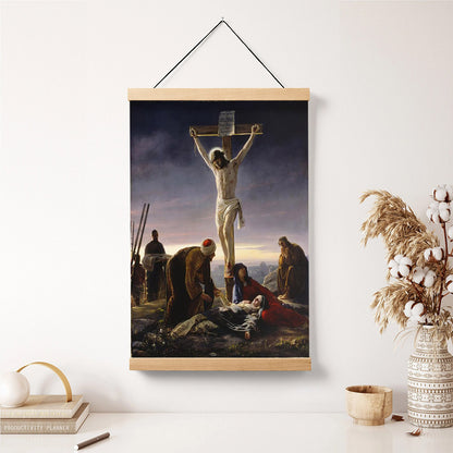 The Crucifixion Hanging Canvas Wall Art - Christan Wall Decor - Religious Canvas