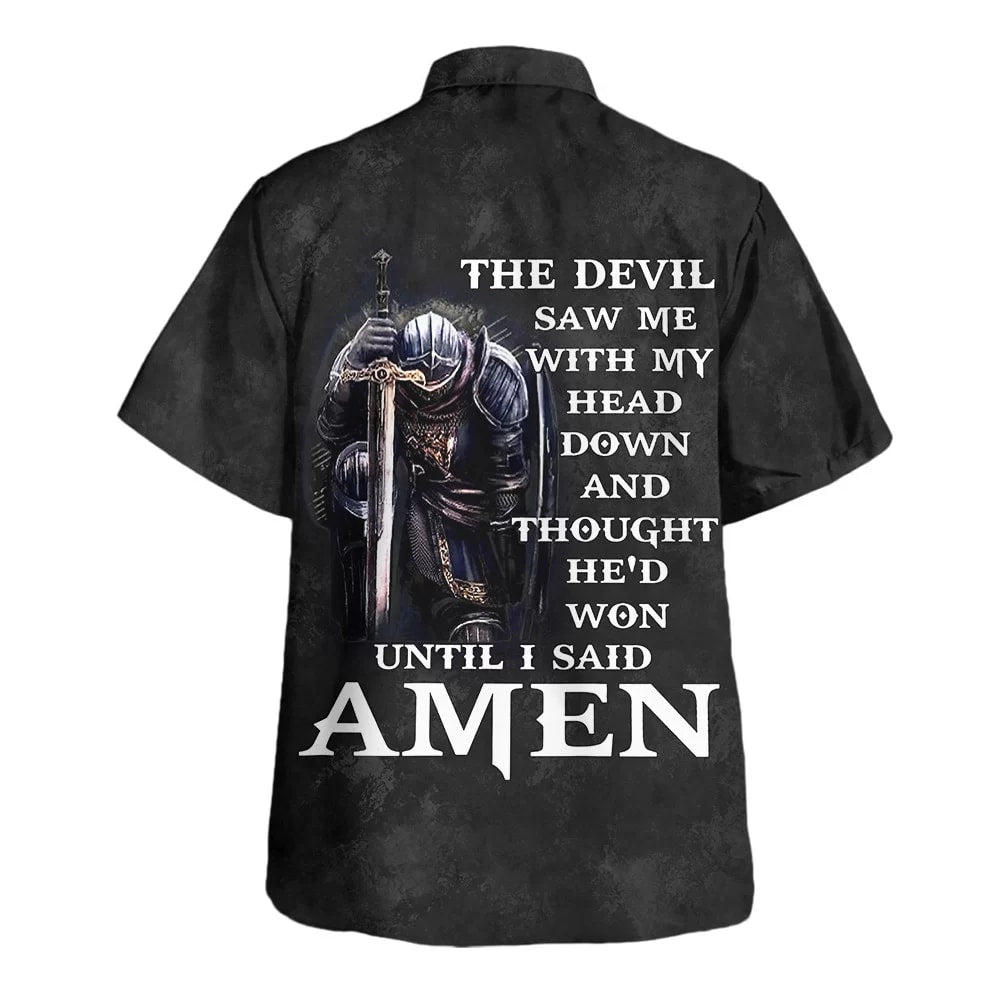 The Devil Saw Me With My Head Down Hawaiian Shirts For Men & Women - Christian Hawaiian Shirt - Hawaiian Summer Shirts