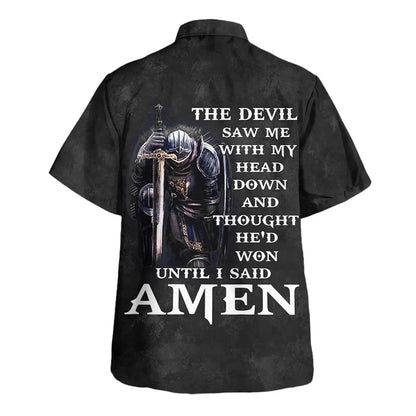The Devil Saw Me With My Head Down Hawaiian Shirts For Men & Women - Christian Hawaiian Shirt - Hawaiian Summer Shirts