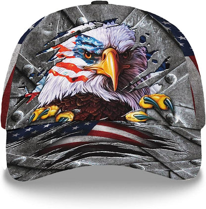 The Eagle American Flag Classic Hat All Over Print - Christian Hats for Men and Women