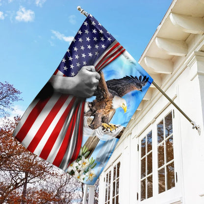 The Eagle And The Cross Christian House Flag - Christian Garden Flags - Outdoor Religious Flags