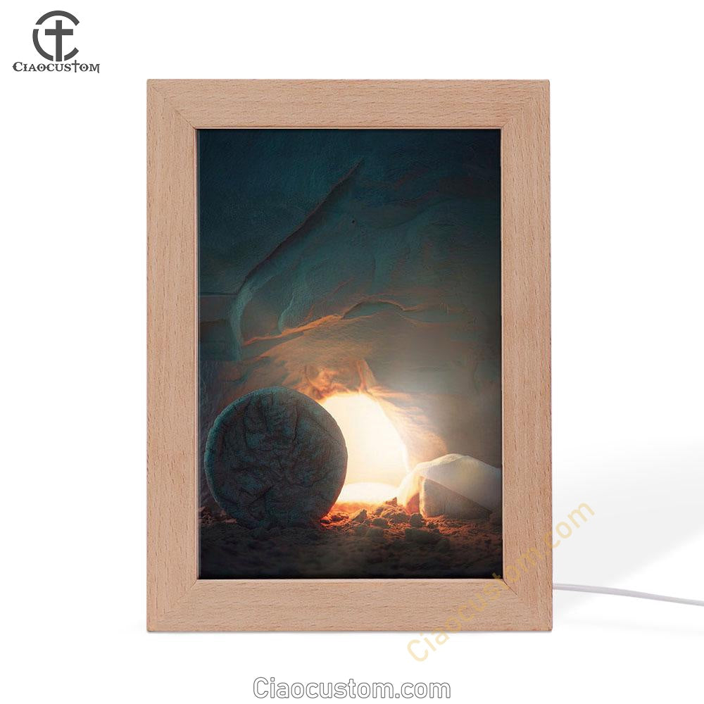 The Empty Tomb Easter Frame Lamp Pictures - Christian Frame Lamp Prints - Christian Home Decor