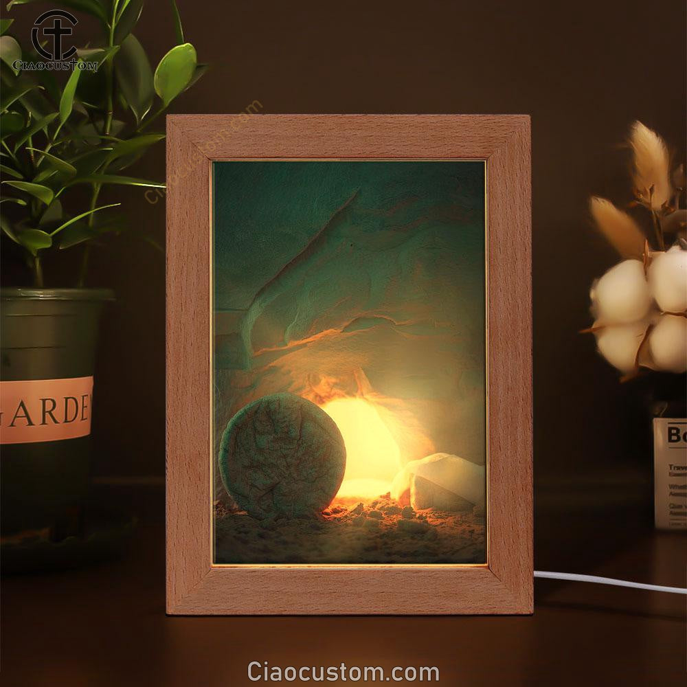 The Empty Tomb Easter Frame Lamp Pictures - Christian Frame Lamp Prints - Christian Home Decor