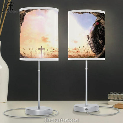 The Empty Tomb Easter Table Lamp Art - Christian Lamp Art Decor - Easter Lamp Art