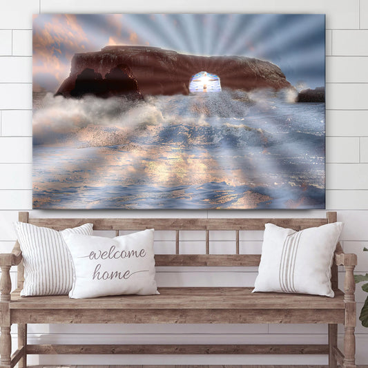 The Empty Tomb He Is Risen Canvas Pictures - Easter Canvas - Christian Canvas Wall Art