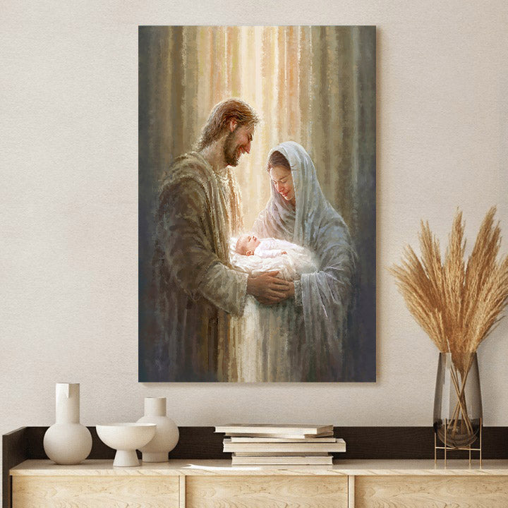 The First Gift Portrait Canvas Wall Art - Christmas Gift
