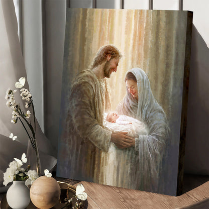 The First Gift Portrait Canvas Wall Art - Christmas Gift
