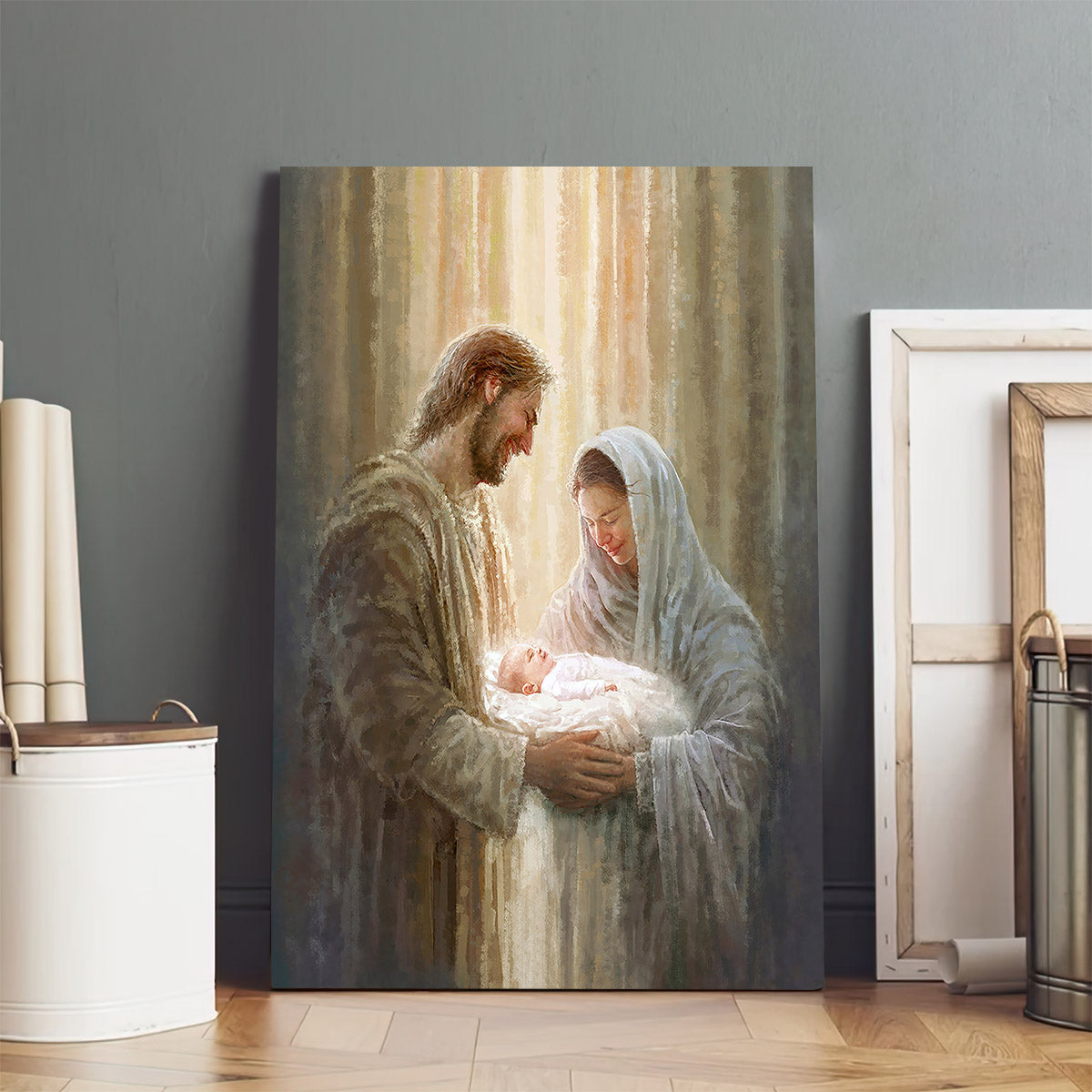 The First Gift Portrait Canvas Wall Art - Christmas Gift