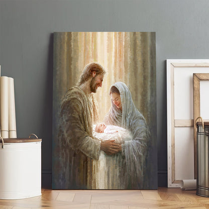The First Gift Portrait Canvas Wall Art - Christmas Gift