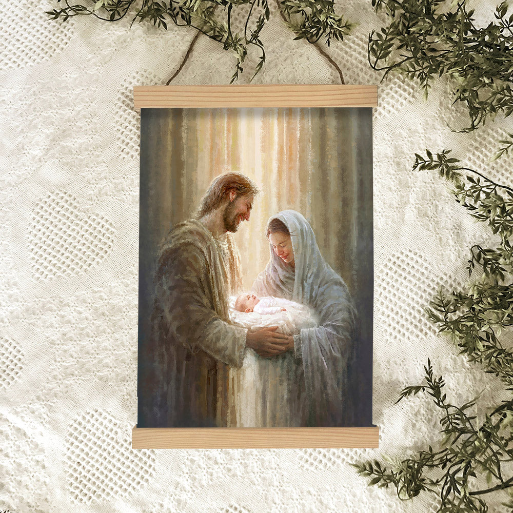 The First Gift Portrait Hanging Canvas Wall Art - Christmas Gift - Religious Canvas