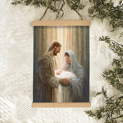 The First Gift Portrait Hanging Canvas Wall Art - Christmas Gift - Religious Canvas