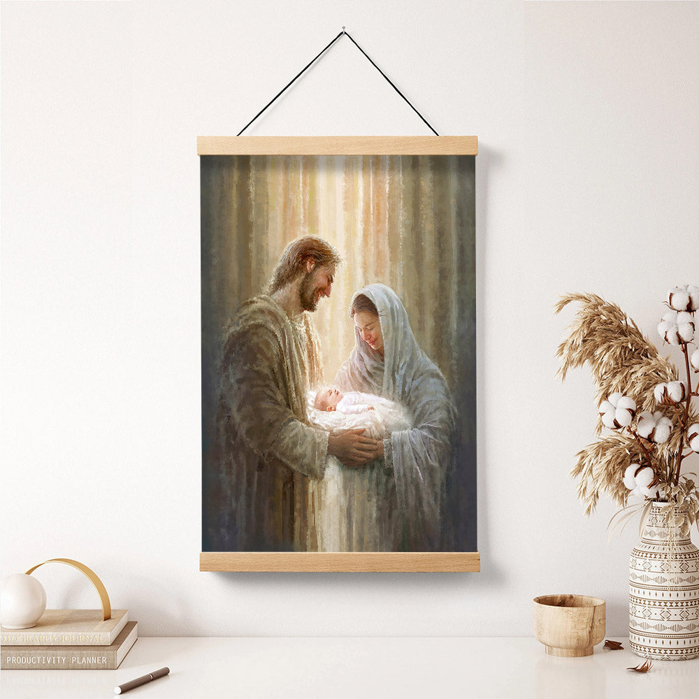 The First Gift Portrait Hanging Canvas Wall Art - Christmas Gift - Religious Canvas